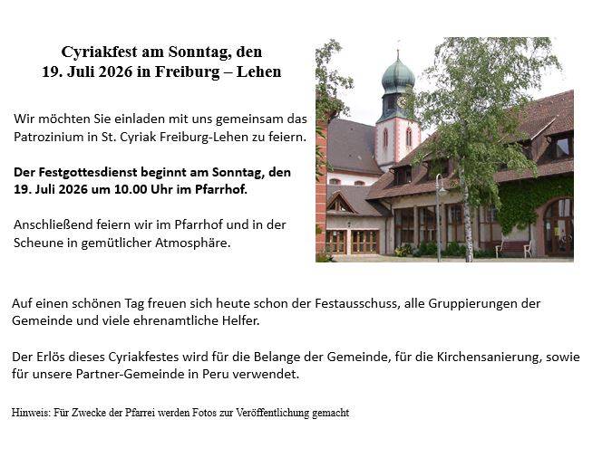 Quelle: Festausschuss St. Cyriak